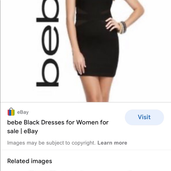 Bebe Black Cap Sleeve Mesh Cut Out Bodycon Mini Party Dress Size Small - Picture 9 of 9
